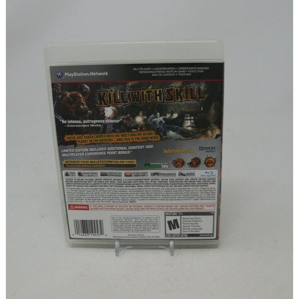 Bulletstorm Limited Edition PS3 Complete Play Station 3‎ With Manual